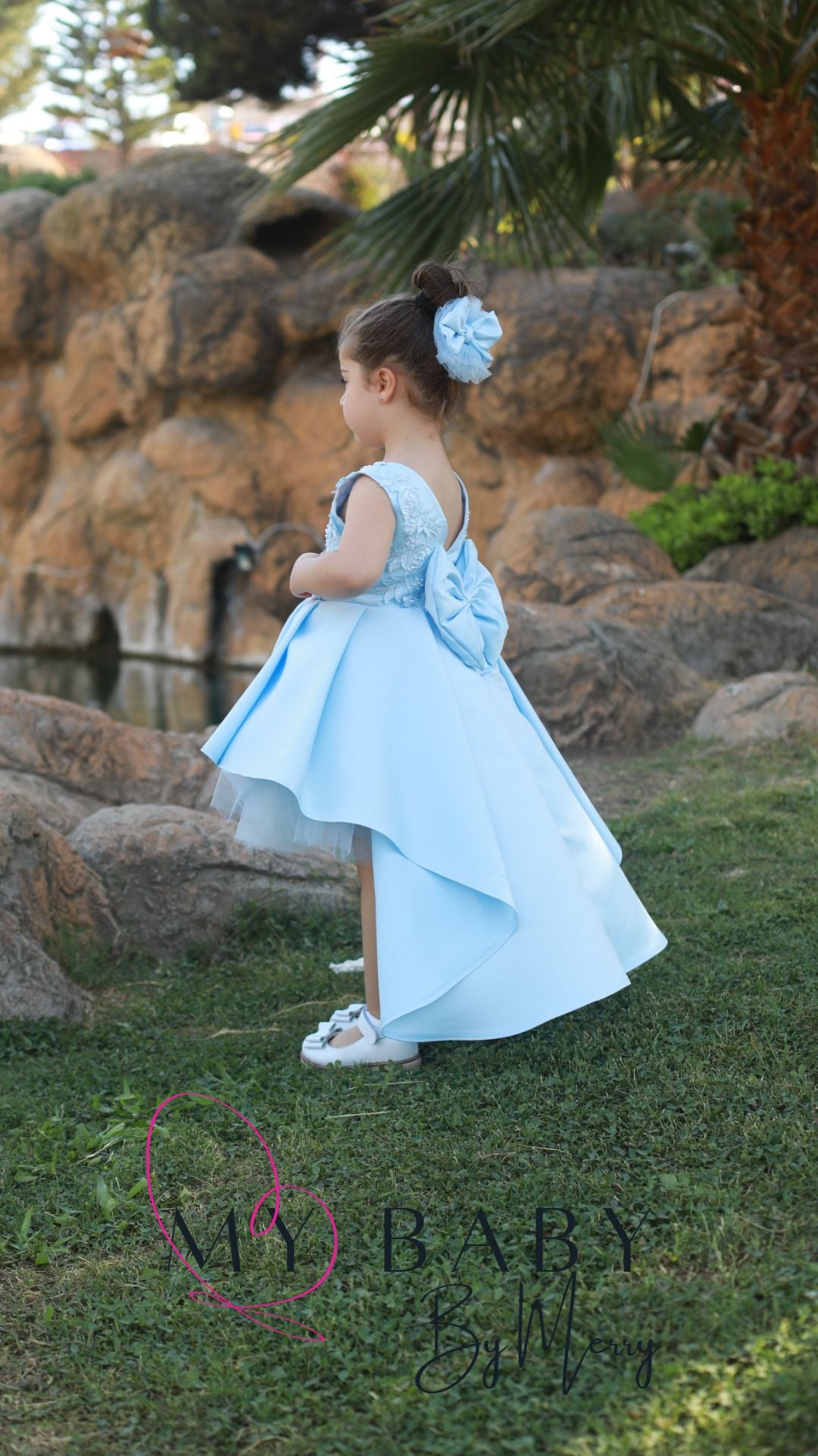 Light Sky Blue Baby Girl Dresses For Birthday Party Ball Gowns Infant  Toddler First Birthday Dress